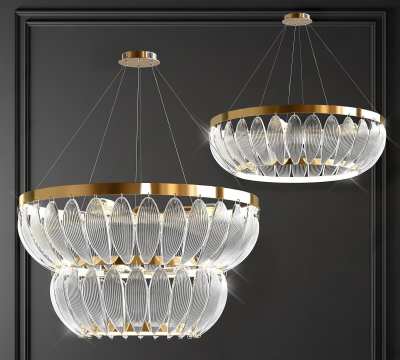 现代水晶吊灯3D模型下载